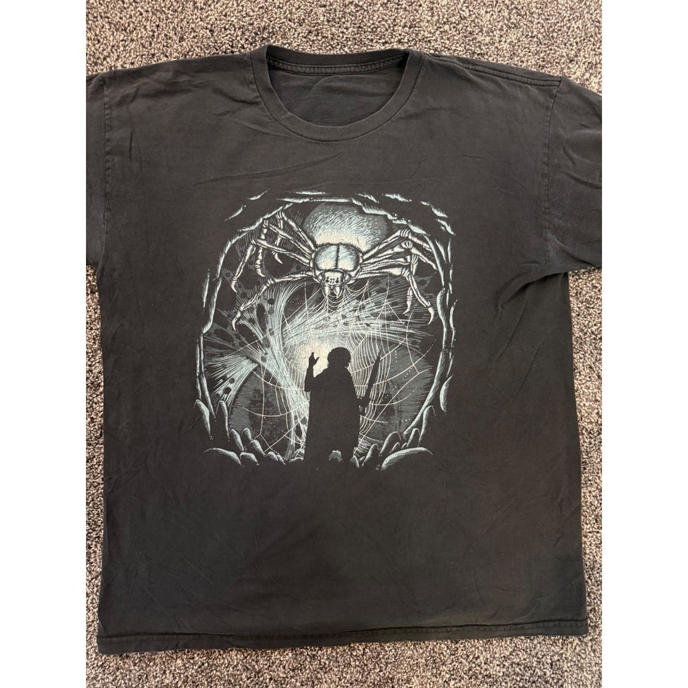 Lord of the Rings Samwise vs Shelob Graphic T-Shirt Mens XL Faded Black Vintage